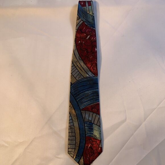Patterned Men's Neck Tie Polyester‎ - Picture 1 of 7